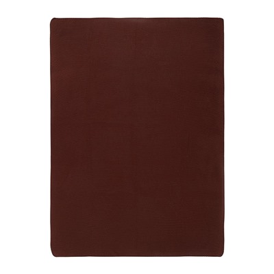 Плед из хлопка жемчужной вязки коричневого цвета из коллекции Essential, 130x180 см