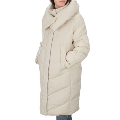 2108 LT.BEIGE Пальто зимнее женское (200 гр .холлофайбер)