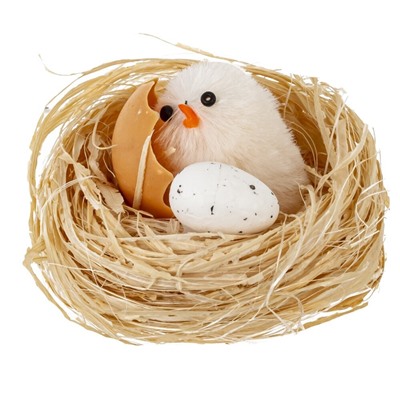 GAEM Набор из 2-х изделий декоративных "Гнездо пасхальное", L11 W5,5 H5 см