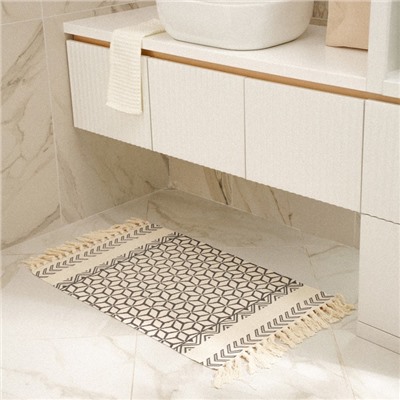 Коврик для дома SL Home Cotton, 60×90 см, бежевый