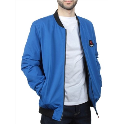 EM25056-2 BLUE Куртка-бомбер мужская демисезонная (100 гр. синтепон)