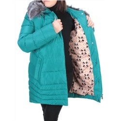 15-298 GREEN Пальто зимнее женское (200 гр. холлофайбера)