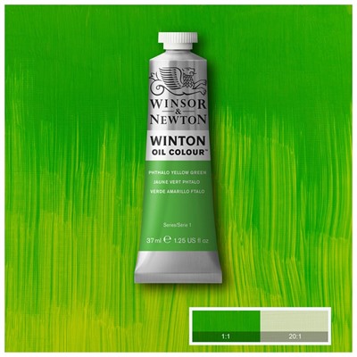 Краска масляная художественная Winsor&Newton "Winton", 37мл, туба, фтало-зеленый желтый оттенок