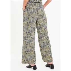 Line Print Wide Leg Co-Ord Trousers