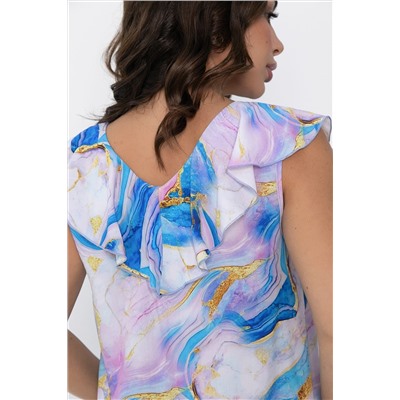 Платье Хатиса (голубо-розовое) П14073-4М