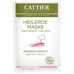 Cattier Rosa Heilerde Maske fur empfindliche Haut  Маска из розовой глины для чувствительной кожи 12,5 мл
