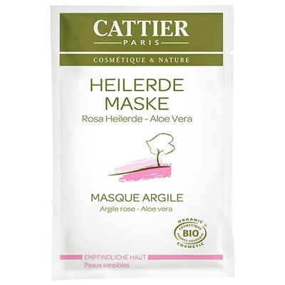 Cattier Rosa Heilerde Maske fur empfindliche Haut  Маска из розовой глины для чувствительной кожи 12,5 мл