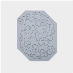 Коврик для айсинга Доляна «Сердца», силикон, 18×14.2×0.3 см, серый