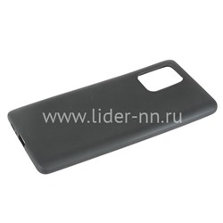 Задняя панель для Samsung Galaxy  A91 Силикон матовый (черная)