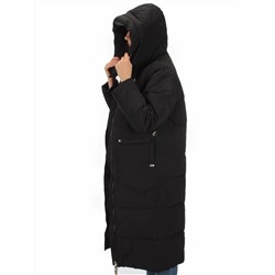 H303 BLACK Пальто зимнее женское (200 гр. холлофайбер)