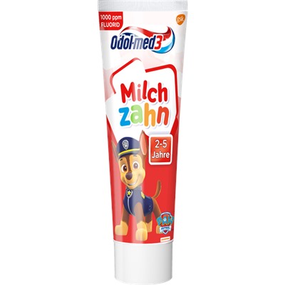 Odol med 3 3x50 ml Milchzahn Zahnpasta Зубная паста Детская с 2 до 5 лет, 3 шт.