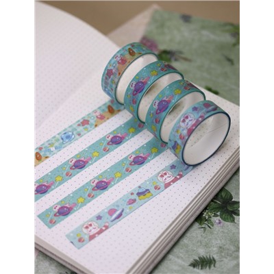 Набор клейкой ленты "Planet rabbit", mix, шоу-бокс 12 шт.