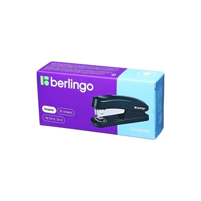 Степлер №24-26/6 25 листов Berlingo пласт МИКС