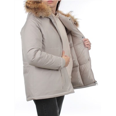 7350 BEIGE Куртка зимняя женская (200 гр. холлофайбер)