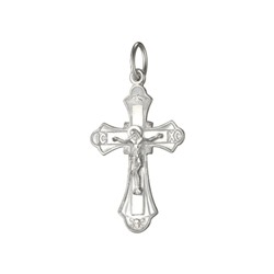 крест из серебра штампованный белый