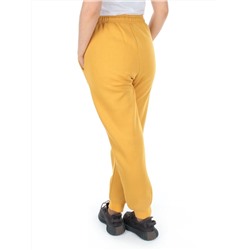 5671 YELLOW Брюки спортивные женские с начесом (50% хлопок, 50% полиэстер)