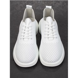 03-YD8-2D WHITE Полуботинки женские (натуральная кожа)