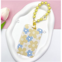 Футляр для карт с браслетом "Floral tenderness ", yellow