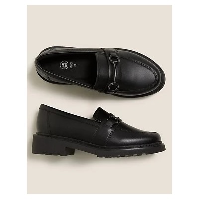 Kids' Leather Slip-on School Shoes (13 Small - 7 Large)