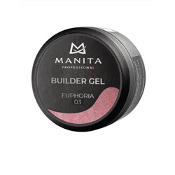 Manita Professional Гель моделирующий для ногтей с хлопьями юки / Builder Gel Euphoria №03, 15 мл