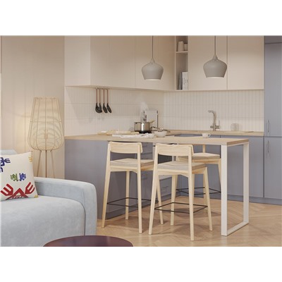 Торшер Vinger, 135 см, бежевый