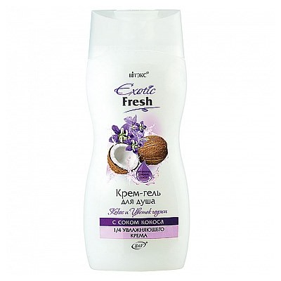 BITЭКС EXOTIC FRESH Крем-гель д/душа "КОКОС и ЦВЕТОК ГОДЖИ" 500мл