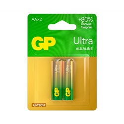 Батарейка GP Ultra G-Tech AA (LR6) 15AU алкалиновая, BC2