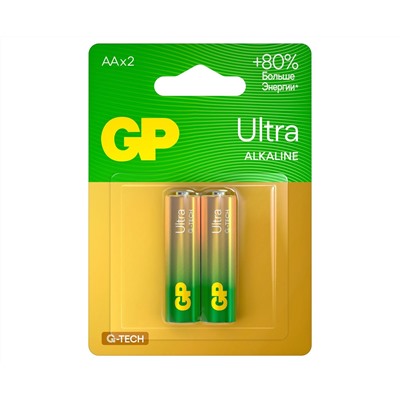 Батарейка GP Ultra G-Tech AA (LR6) 15AU алкалиновая, BC2