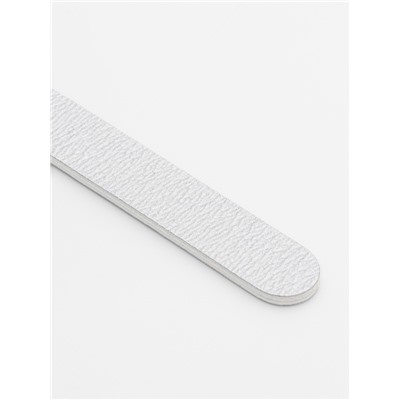 Пилка для ногтей, прямая, 180/200 грит, 18 см, серая