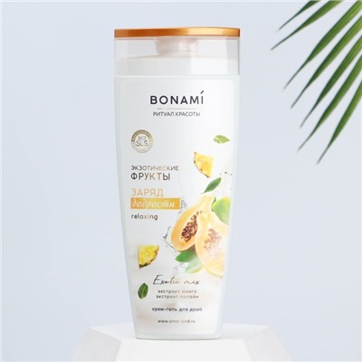 Гель для душа женский, 250 мл, аромат экзотических фруктов, BONAMI