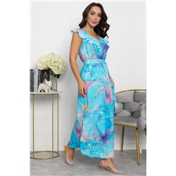 Платье Хатиса (бирюзовое) П14074-4М