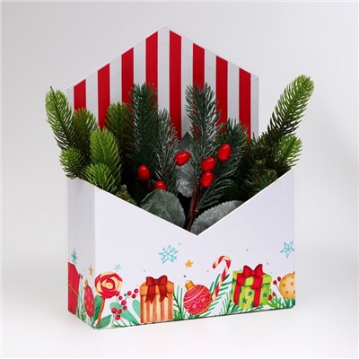 Конверт для подарка «Новогодние сладости», 18×24×7 см