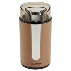 Кофемолка электрическая 250 Вт, 70 г DELTA LUX DE-2202 бежевая