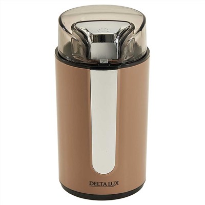 Кофемолка электрическая 250 Вт, 70 г DELTA LUX DE-2202 бежевая
