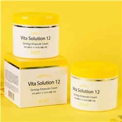 Jigott Ампульный крем для отбеливания и разглаживания морщин / Vita Solution 12 Synergy Ampoule Cream, 100 мл