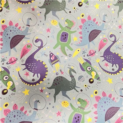 Упаковочная бумага «Dinocosmos», green (50*70 см)