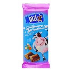 Шоколад MILX 180гр молочный с молочной начинкой
