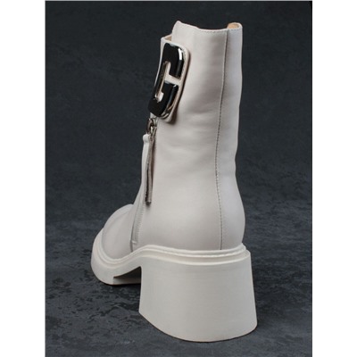 04-M3-L802 BEIGE Ботинки зимние женские (натуральная кожа, натуральный мех)