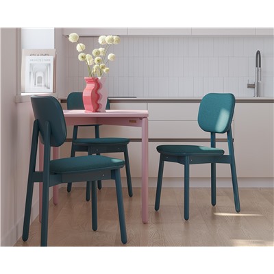 Стул Saga, рогожка, сине-зеленый