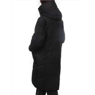 8819 BLACK Пальто зимнее женское (холлофайбер 200 гр.)