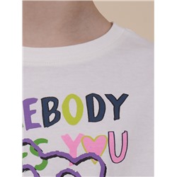 Футболка-топ для девочек Белый(2)
