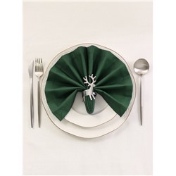 Кольцо для салфеток «Лесной олень», 7.5×4.4.5×4.5 см, латунь, никелевое покрытие