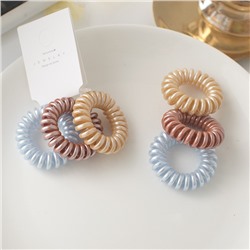 Набор резинок-пружинок для волос 3 шт. Перламутровые