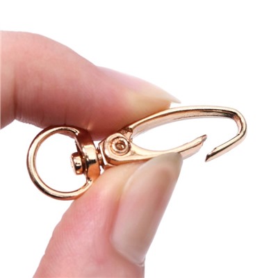 Карабин металлический, 36×12 мм / 9.5×1.4 мм, 5 шт., цвет золотой