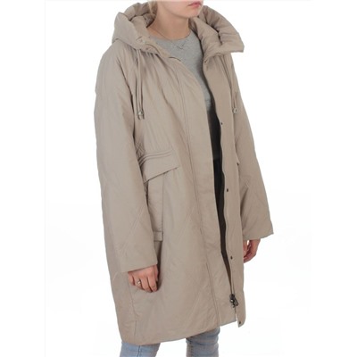 8010 BEIGE Куртка демисезонная женская (100 гр. холлофайбер)