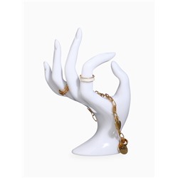 Подставка для украшений QF «Рука», 8.5×7×16 см, белая