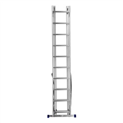 Лестница, 3 х 10 ступеней, алюминиевая, трехсекционная, Сибртех
