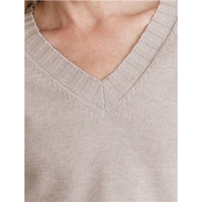 Джемпер с V вырезом из мягкой пряжи с кашемиром