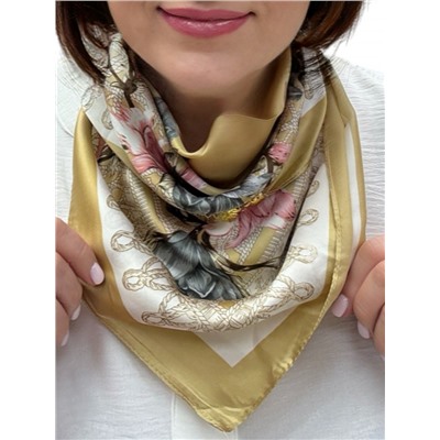 Платок на шею с украшением шелковый Арт 2530/01