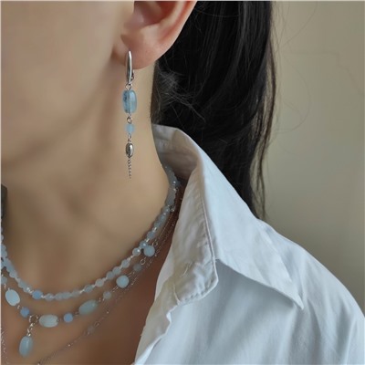 Серьги из аквамарина